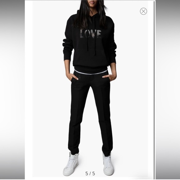 Zadig & Voltaire Upper Western Strass Sweatshirt in Black. NWT. Size XS - Picture 3 of 6